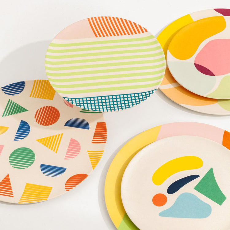 4pc Bamboo Plate Set - Dinner Puce Arrowwood