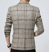 Mens Mix Plaid Blazer Yellow Pandora