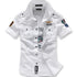 Mens Short Sleeve Military Style Shirt Yellow Pandora