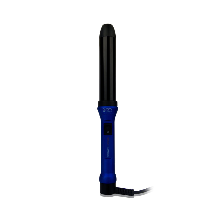 Almost Famous 32mm Glam Series Curling Wand with Gem Infused Barrel Sky Blue Thrace