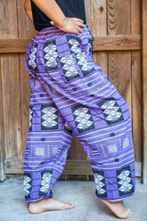 Cotton Women Tribal Boho Pants Hippie Pants Tan Smokey