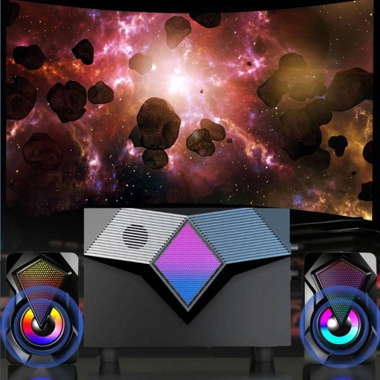 Dragon RGB Computer Gaming Speakers – Audio Accessory | Portable Yellow Pandora