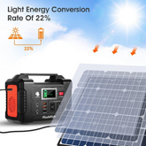 200W Portable Power Station with 50W 18V Portable Solar Panel Lilac Milo