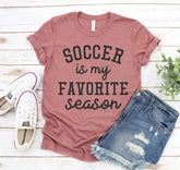 Soccer Is My Favorite Season Shirt Agate