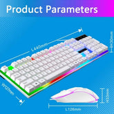 Ensemble clavier souris gamers blanc avec éclairage LED Ninja Dragons White Knight