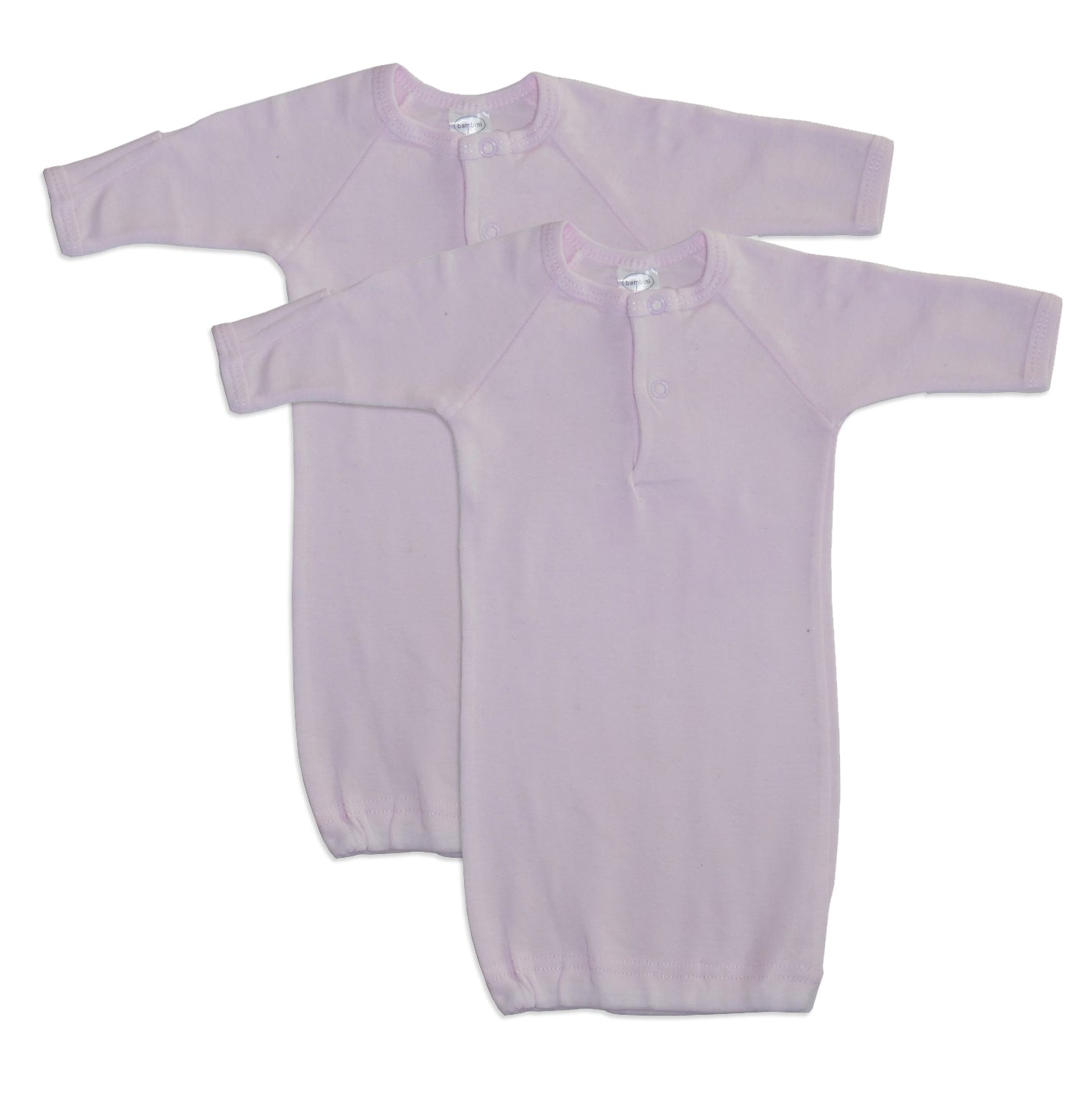 Bambini Girls Print Infant Gowns - 2 Pack Emerald Clover