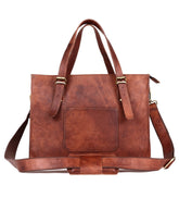 Sac à main en cuir pour femme avec compartiment ordinateur portable et fermeture éclair, grand sac cabas élégant.