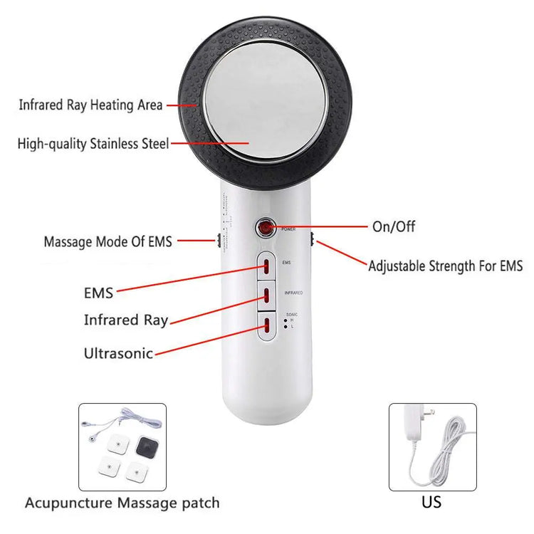 Body Face Lift Ultrasound Body Slimming Massager Teal Simba