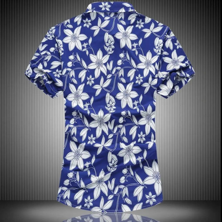 Mens Short Sleeve Floral Shirt Yellow Pandora
