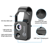 200X Digital Zoom Lens for Mobile Phone for iPhone Samsung smartphones Lilac Milo