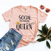 Social Distancing Queen T-shirt Agate