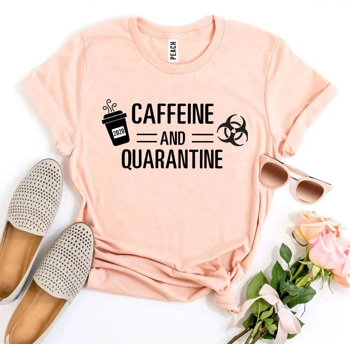 Caffeine & Quarantine T-shirt Agate