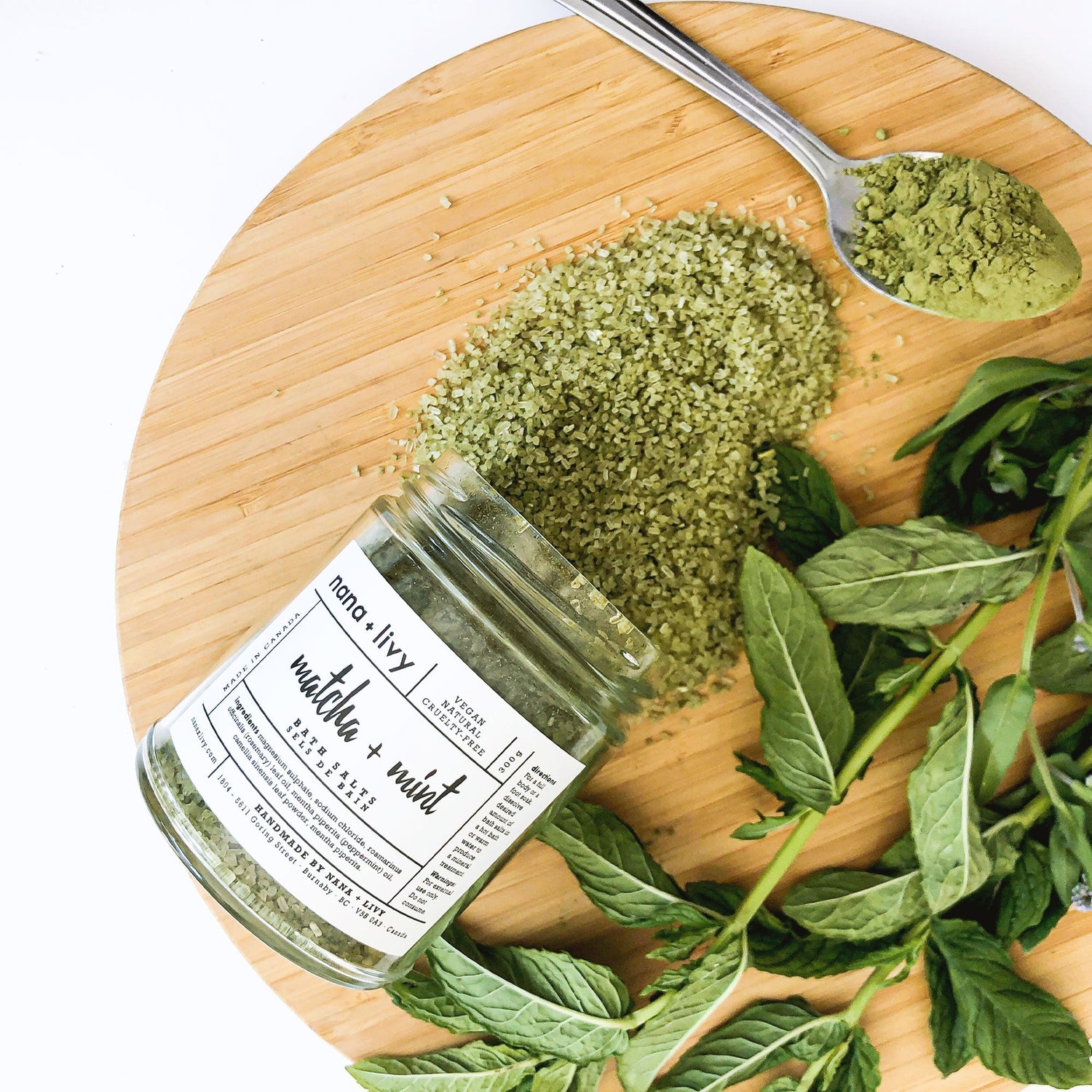 Matcha + Mint Bath Salts Ivory Clytemnestra