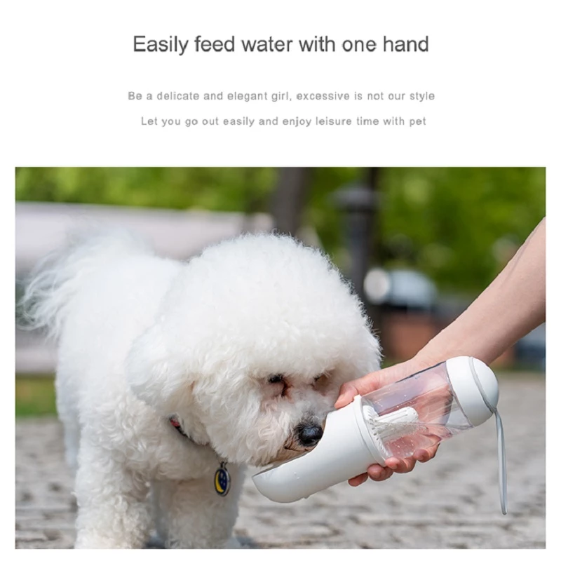 Outdoor Travel Pet Water Dispenser Pet Dog Cat Water Bottle Lilac Milo