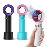 Rechargeable USB Bladeless Fan Portable Handheld Cooling Desk Mini Fan Copper Hecuba