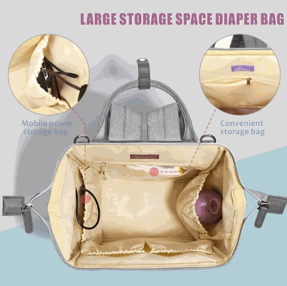 Quilted Diaper Baby Backpack Maroon Chronos