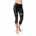 Leggings capri filles avec motif crâne coloré, tissu extensible et confortable pour sport et usage quotidien