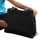 Black Leather Handbags for Women Ladies Tote Shoulder Bags. Salmon Alder