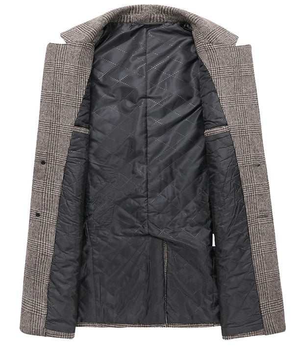 Fashion Plaid Single Breasted Jackets Men&