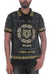 Chemise polo à col italienne manches courtes homme avec broderie poitrine et design manches