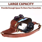 Brown Genuine Leather Fanny Pack for Men & Women Belt Bag Salmon Alder