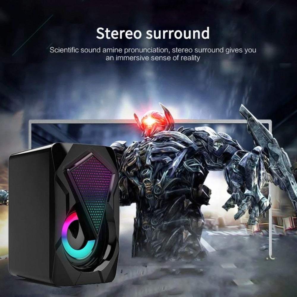 Dragon RGB Computer Gaming Speakers – Audio Accessory | Portable Yellow Pandora