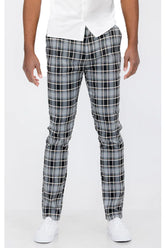 Plaid Slim Fit Trouser Pants SR012 Lime Milo