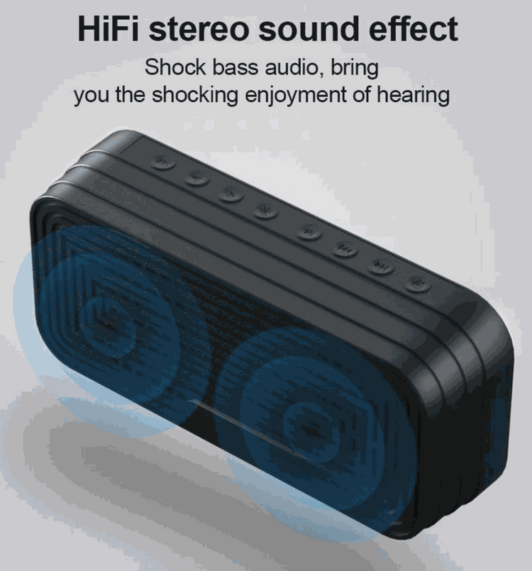 LED Display Alarm Clock Wireless Bluetooth Speakers – Audio Accessory Teal Simba