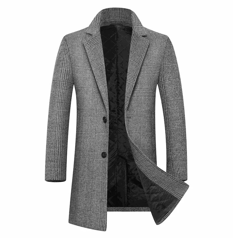 Fashion Plaid Single Breasted Jackets Men&