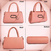 Women Leather Sling bag With Handle - Peach – Women&