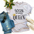 Social Distancing Queen T-shirt Agate
