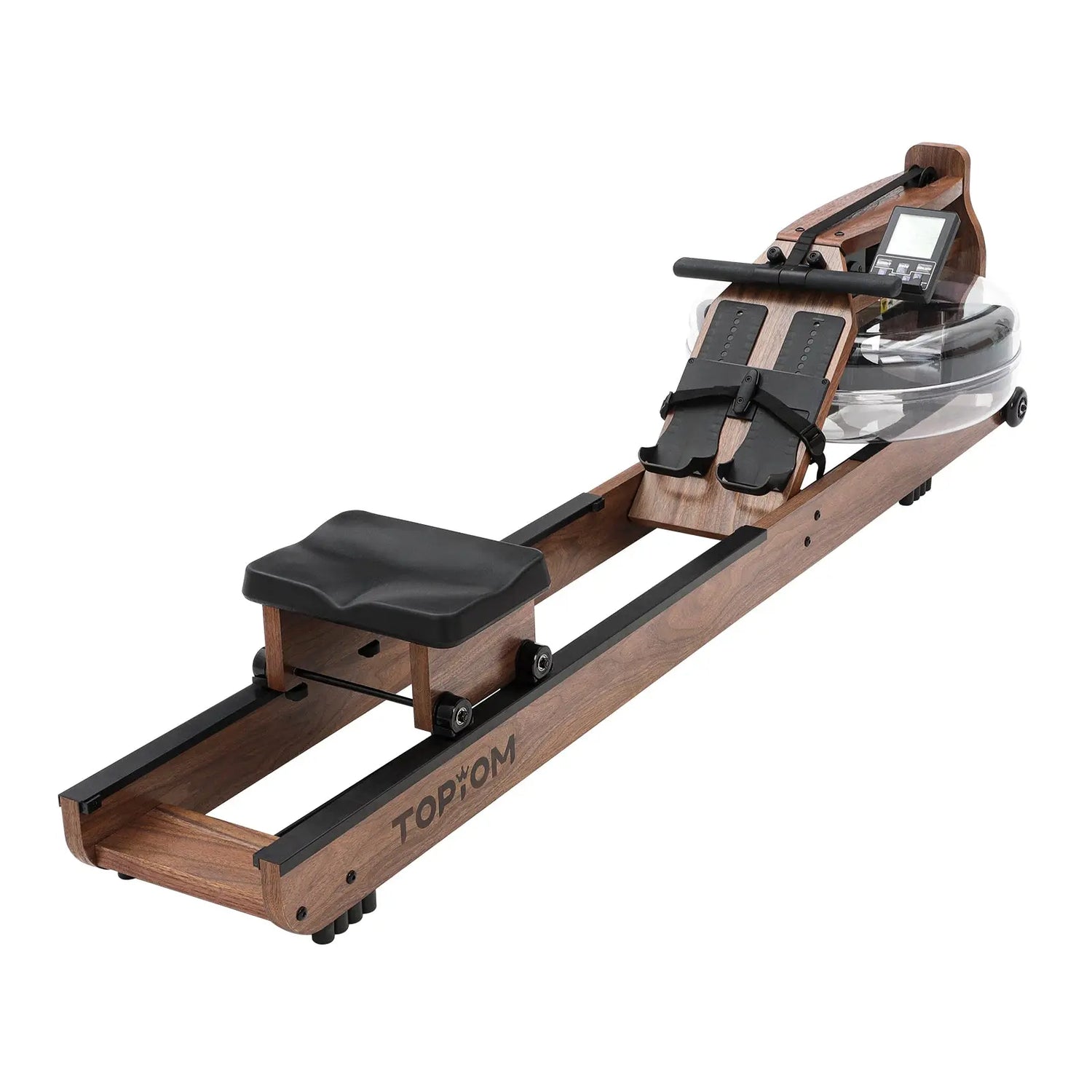 Topiom Rowing Machine for Home Use | Solid Wood | TM3 Monitor Olive Nyx