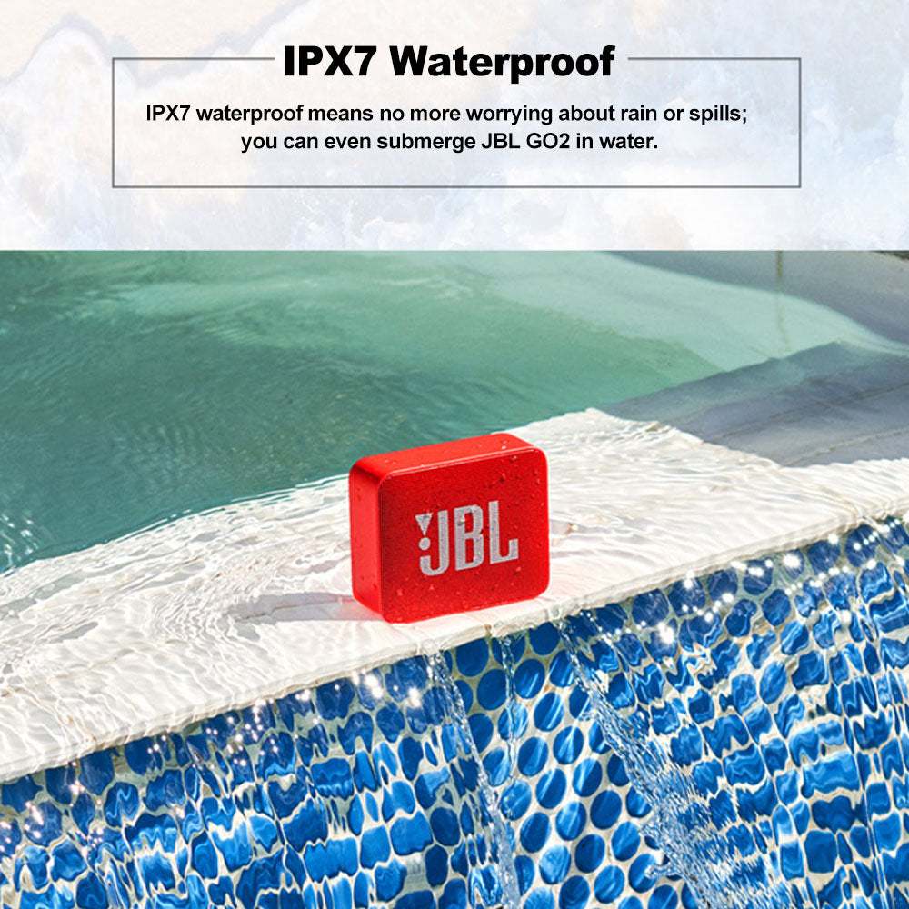 JBL GO 2 Wireless Bluetooth Speaker IPX7 Waterproof With Mic – Audio Accessory Teal Simba