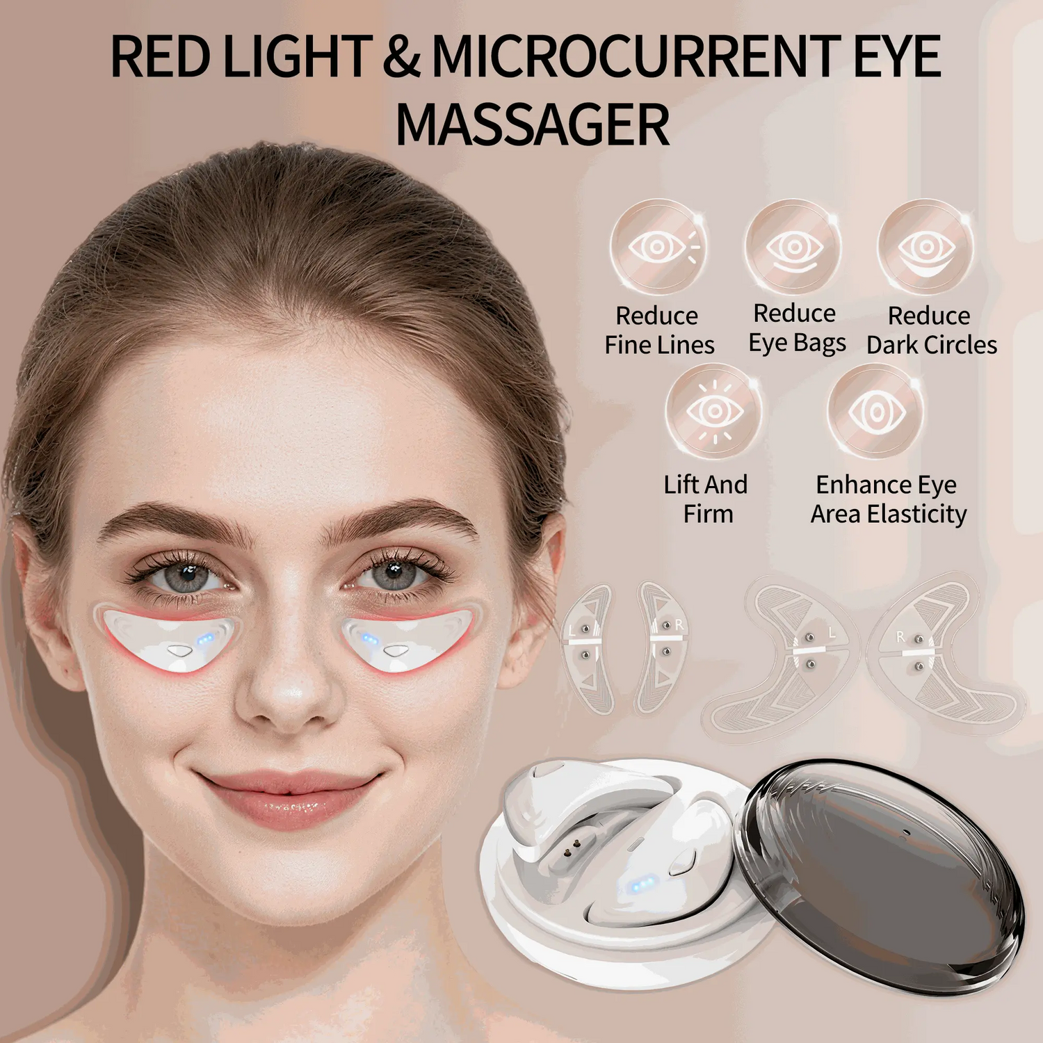 Massage Eye Beauty Device Remove Eye Wrinkles Bags Dark Circle Teal Simba