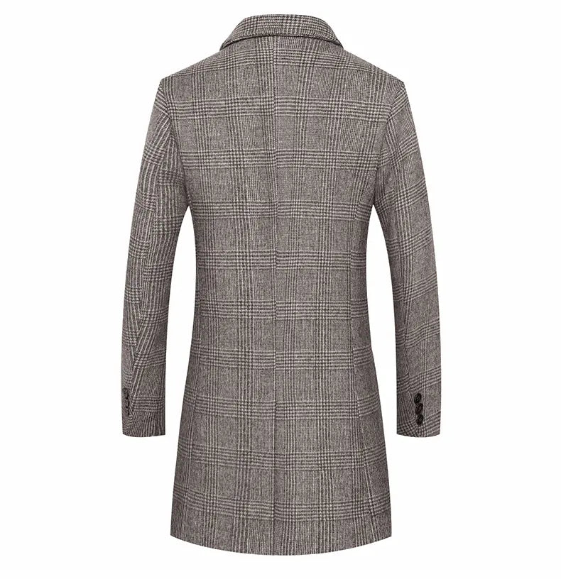 Fashion Plaid Single Breasted Jackets Men&