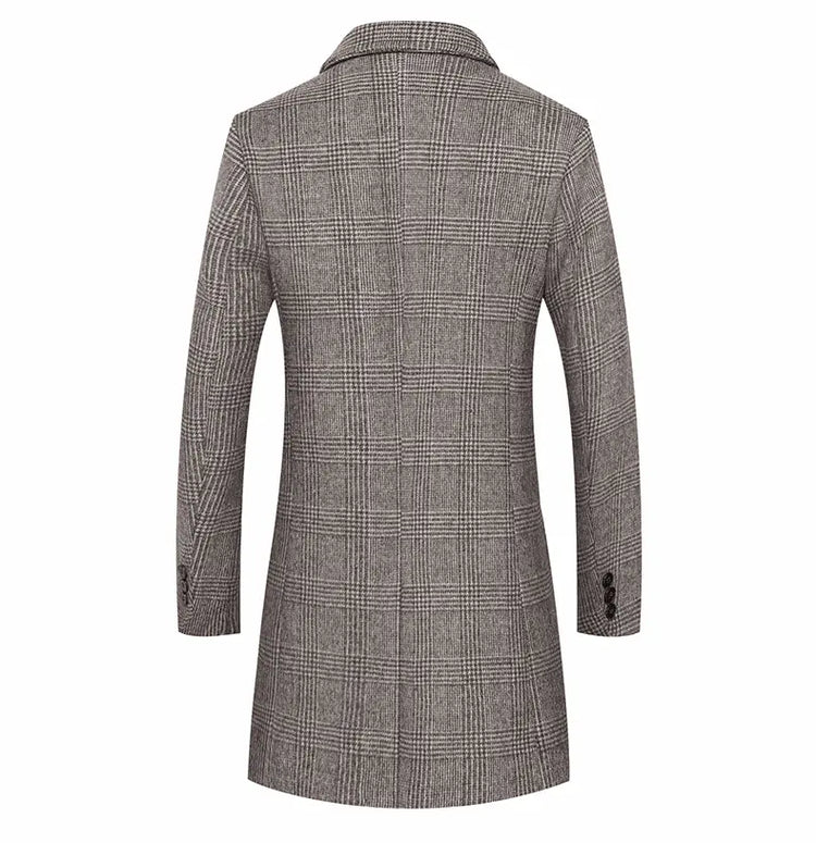 Fashion Plaid Single Breasted Jackets Men&