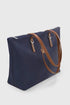 Sac cabas bleu marine pour femme, design simple et élégant, matière polyester durable, idéal pour un usage quotidien