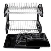 Kitchen Rack Organizer Dual Layers Bowls Shelf Lilac Milo