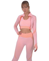 Trois Seamless Sports Jacket - Pink | Polyester Lazurite