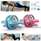 Multifunctional Abdominal Wheel Pull Strap Gym Fitness Training Set Copper Hecuba