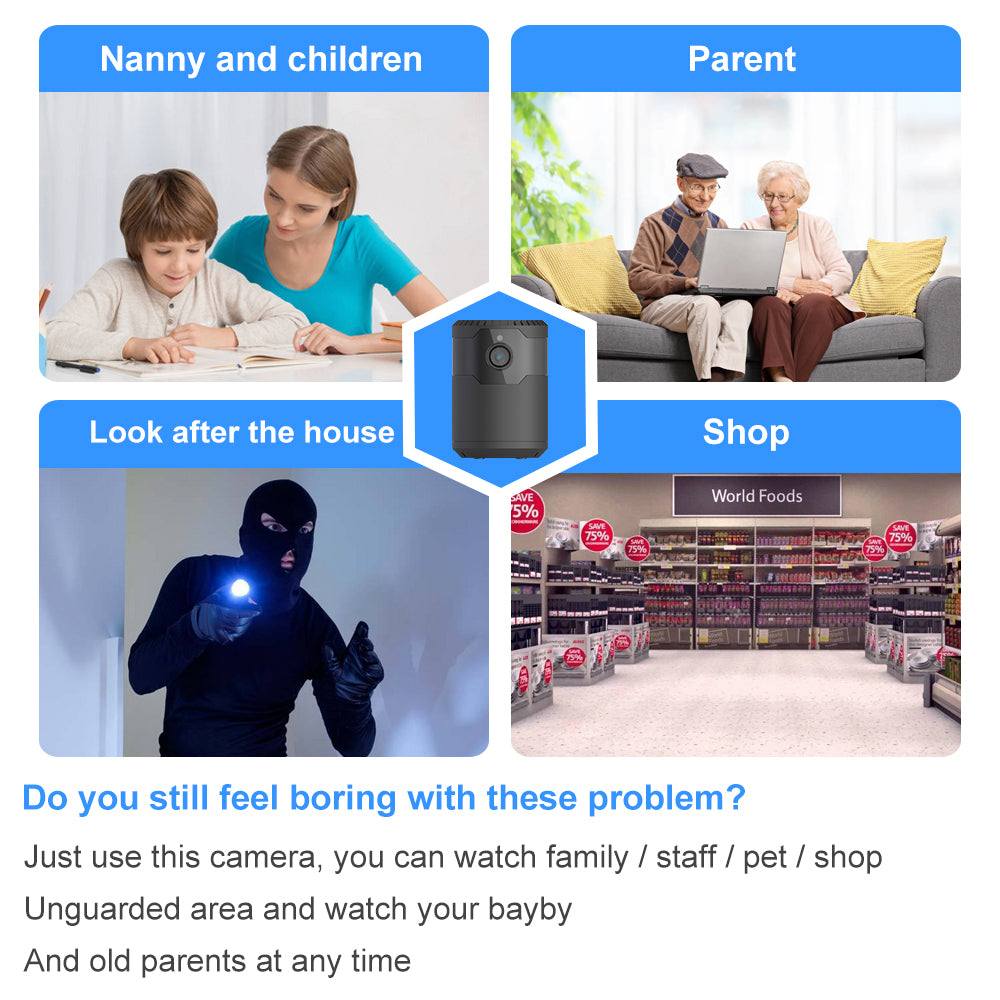 HD 2MP 1080P Wireless Mini Wifi Camera Night Vision Ip Camera – Tech Accessories Teal Simba