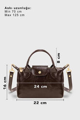 Brown Patent Versatile PU Leather Crossbody Bag for Women – Women&