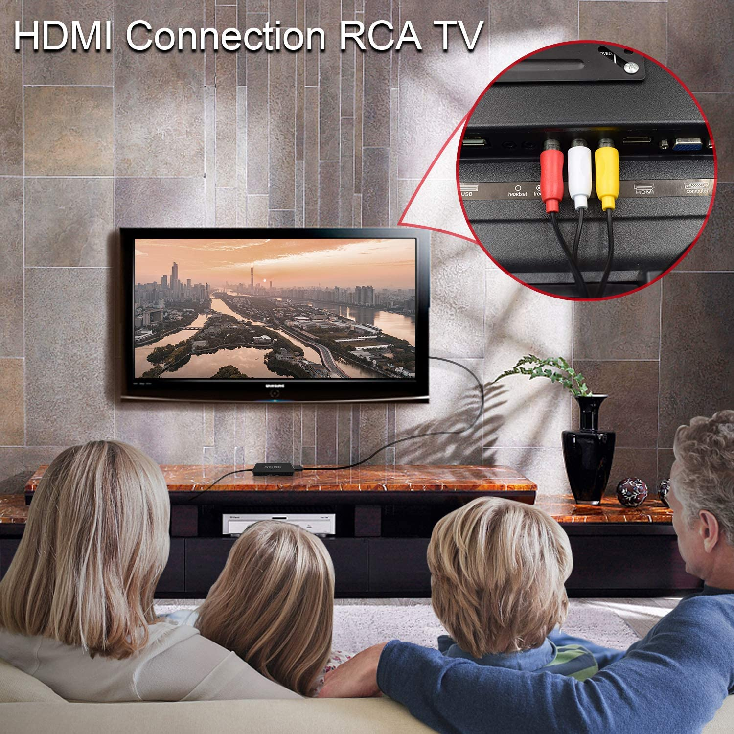 HDMI to AV Converter HDMI to Video Audio Adapter Lilac Milo