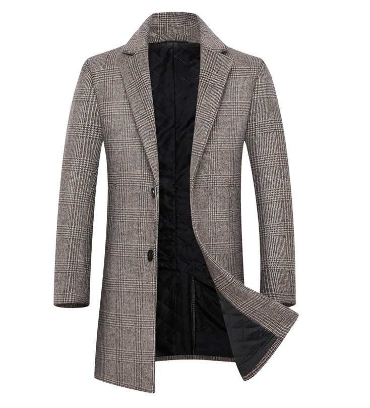 Fashion Plaid Single Breasted Jackets Men&