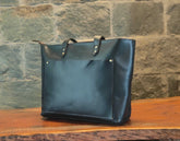 Genuine Leather Tote Bag with Zipper for Women – Women&
