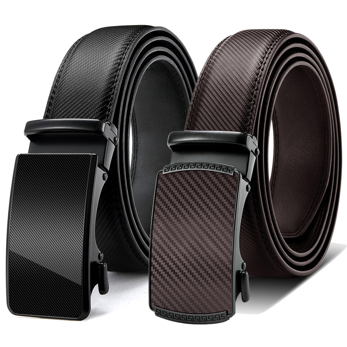Mens Ratchet Belt with Genuine Leather, Jeans Belt for men Peach Castor