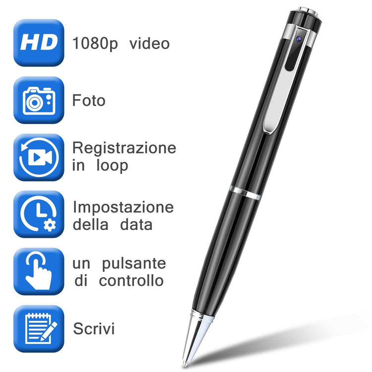 1080P HD Mini Camcorder Sports DV DVR Camcorder Hidden Camera Pen – Audio and Video Teal Simba