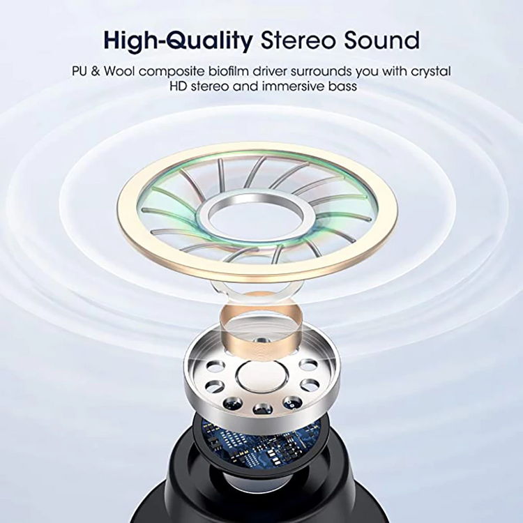 LED Display Wireless Earbuds TWS 5.0 Bluetooth Earphone Teal Simba