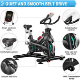 Indoor Stationary Exercise Cycling Training Bike for Home Lilac Milo