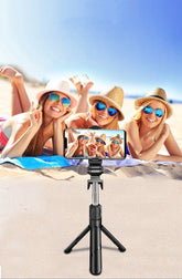 3 In 1 Tripod Bluetooth Selfie Stick with Fill Light for Smartphone Lilac Milo